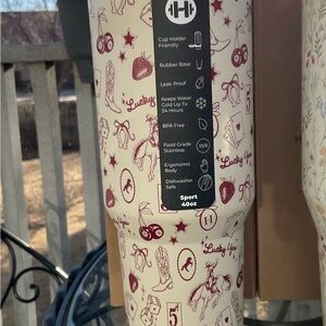 HydroJug Red Western Charms 40 oz Sport BNWT